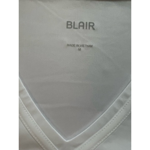 NWOT Blair Curved Hem White Tee & Elastic Waist Purple Pedal Pushers, Medium - Picture 9 of 16